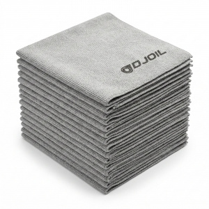 DJOIL MICROFIBER 40Х40 CLOTH LOGO GRAY Салфетка из микрофибры c логотипом серая