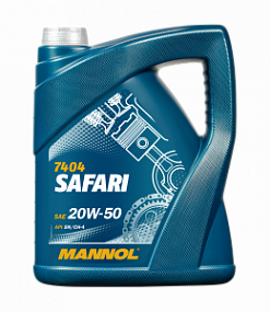 Mannol 7404 SAFARI 20W50 sg/cd;   5L Минерал. моторное масло