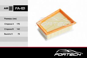 FA-101 FORTECH Воздушный фильтр Lada Largus 12-; Renault clio II, logan
