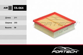 FA-064 FORTECH Воздушный фильтр Opel corsa D 06-; Chevrolet cruze 09- 