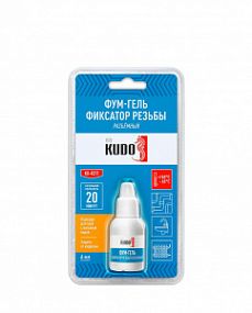 KUH211 KUDO Фум-гель ФИКСАТОР РЕЗЬБЫ - РАЗЬЕМНЫЙ; 6г (флакон-блистер)