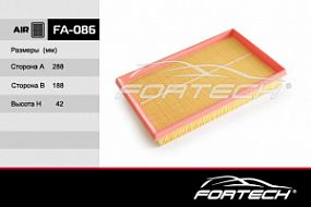 FA-086 FORTECH Воздушный фильтр VW golf IV, polo; Skoda fabia 00-
