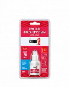 KUH212 KUDO Фум-гель ФИКСАТОР РЕЗЬБЫ - НЕРАЗЪЕМНЫЙ; 6г (флакон-блистер)