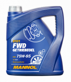 Mannol 8101 FWD Getriebeoel 75W85 gl-4;  4L Полусинт. трансм. масло (front wheel drive)