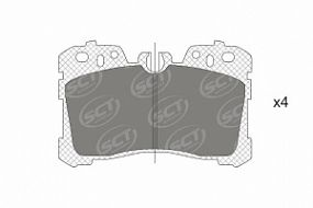 SP721 SCT Тормозные колодки передн. LEXUS LS