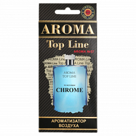 AROMA Top Line Ароматизатор воздуха №57  картон - Azzaro Chrome