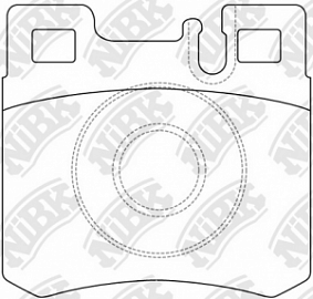 PN0006 NIBK Тормозные колодки задние Mercedes W210/202/124