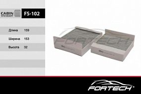 FS-102 FORTECH Салонный фильтр Citroen c3 09-; Peugeot 207 06-, 208 12-