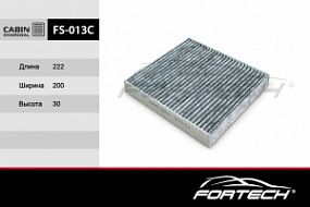FS-013C FORTECH Угольный фильтр салона Nissan almera 00-, primera 02-