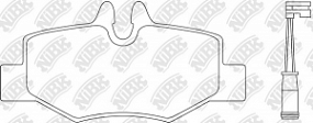 PN0407W NIBK Тормозные колодки задн. Mercedes viano/vito 03-