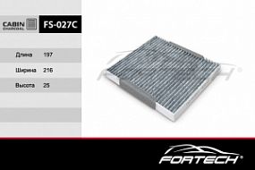 FS-027C FORTECH Угольный фильтр салона Mazda 2/6 02-, cx-7 07-