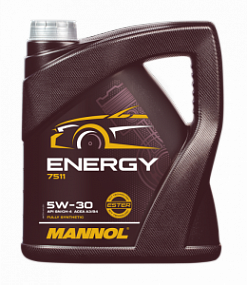 Mannol 7511 ENERGY 5W30 sn/ch-4;   5L Синт. моторное масло