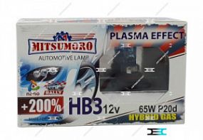 Mitsumoro  HB3 (9005) 12V 65W P20d +200 plasma effect Автолампа (ближний, дальний) (к-т 2шт)