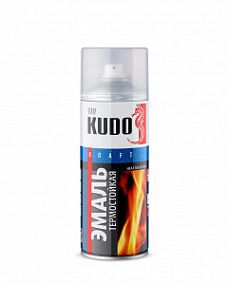 KU5002 KUDO Эмаль термостойкая - Черная; 520мл