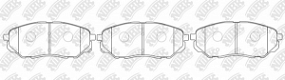 PN0662 NIBK Тормозные колодки передние Kia sorento 14-; Hyundai santa fe 18-