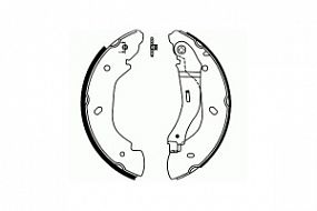 SS552 SCT Барабан. тормозные колодки задн. Ford transit 00-