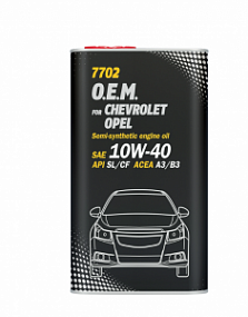 Mannol 7702 O.E.M. for Chevrolet/Opel 10W40;  1L (metal) Синт. моторное масло