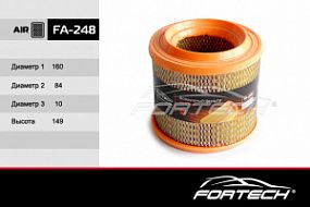 FA-248 FORTECH Воздушный фильтр Uaz 31512/31514/3153/2206/3962/39625/3909/39094/374 Буханка