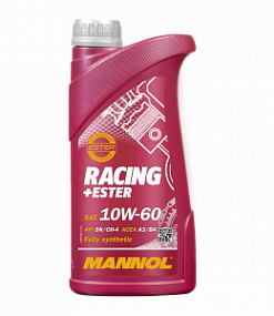 Mannol 7902 RACING+ESTER 10W60 SN/SM/CF;   1L Синт. моторное масло