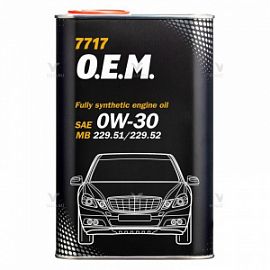 Mannol 7717 O.E.M. for Mercedes Benz 0W30; 1L (metal) Синт. моторное масло