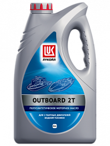 Лукойл OUTBOARD 2T;  к.4л. Полусинт. масло для двиг. водной техники TC-W3