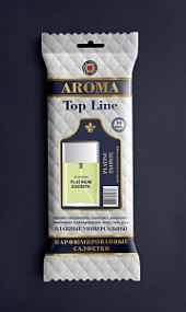 AROMA Top Line Парфюмированные влажные салфетки  №5 универсальные - Chanel Egoiste Platinum