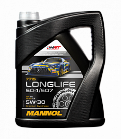 Mannol 7715 Longlife 504/507  5W30; 5L Синт. моторное масло