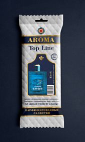 AROMA Top Line Парфюмированные влажные салфетки №19 универсальные - Versace Eros