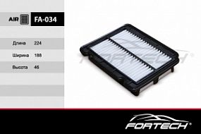 FA-034 FORTECH Воздушный фильтр Chevrolet aveo 04-, kalos 05-