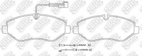 PN0410W NIBK Тормозные колодки передн. Mecedes sprinter 06-; viano 03-; VW crafter 06-