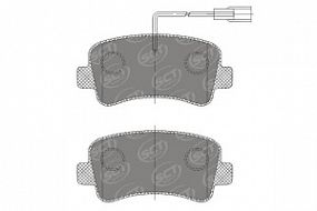 SP701 SCT Тормозные колодки задн.NISSAN,OPEL, RENAULT