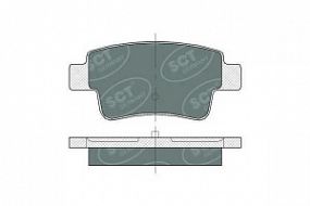 SP378 SCT Тормозные колодки задн. Opel corsa D 06-