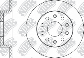 RN33005 NIBK Диск тормозной задний Skoda octavia; Audi a3; VW golf 03-