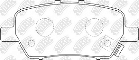 PN8506 NIBK Тормозные колодки задние
