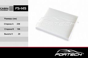 FS-145U FORTECH Салонный фильтр Hyundai elantra/accent/i30 05-; Kia ceed 10- (без уп.)