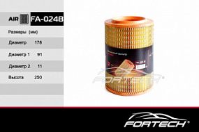 FA-024B FORTECH Воздушный фильтр (высокий) Gazel/Volga/Sobol (инжек.)
