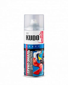 KU6011 KUDO ГРУНТ-ЭМАЛЬ для пластика - КОРИЧНЕВАЯ RAL8017; 520мл