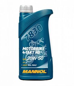 Mannol 7830 MOTORBIKE HD 4-Takt 20W50 sl; 1L (plastic)