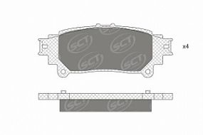 SP713 SCT Тормозные колодки задн. Lexus rx350 07-