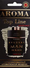 AROMA Top Line Ароматизатор воздуха №29  картон - Bvlgari Man In Black