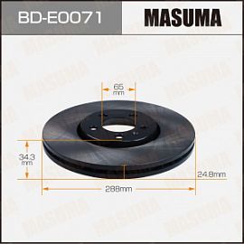 BD-E0071 MASUMA Диск тормозной передний (2 шт) VW POLO 1.6 CWVA 20-22