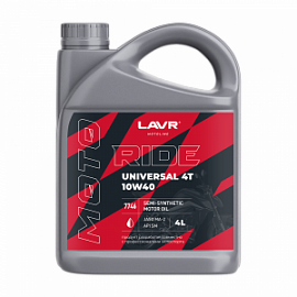 Lavr Мото RIDE UNIVERSAL 4T 10W40 SM - МОТОРНОЕ МАСЛО; 4л