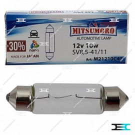 Mitsumoro C10W 12V 10W SV8.5/8 41mm (салон, номер. знак) (10шт.в уп.)