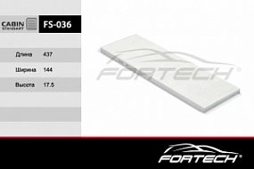 FS-036 FORTECH Салонный фильтр Fiat ducato 02-06; Citroen jumper 94-06