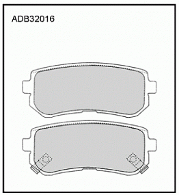 ADB 32016 NIPPON Тормозные колодки дисковые зад. Hyundai i20 08-
