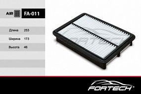 FA-011 FORTECH Воздушный фильтр Kia sportage; Hyundai tucson 04-