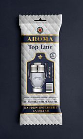 AROMA Top Line Парфюмированные влажные салфетки №47 универсальные - Paco Rabanne Invictus