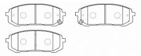 PN6131 NIBK Тормозные колодки передн. Hyundai 