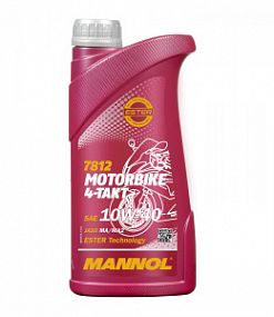 Mannol 7812 MOTORBIKE 4-Takt 10W40 sl;  1L (plastic) Синт. масло для мотоциклов