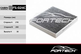 FS-024C FORTECH Угольный фильтр салона Mitsubishi outlander/lancer 08-
